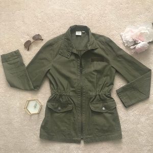 BP Nordstrom Green Utility Zip Up Jacket XS